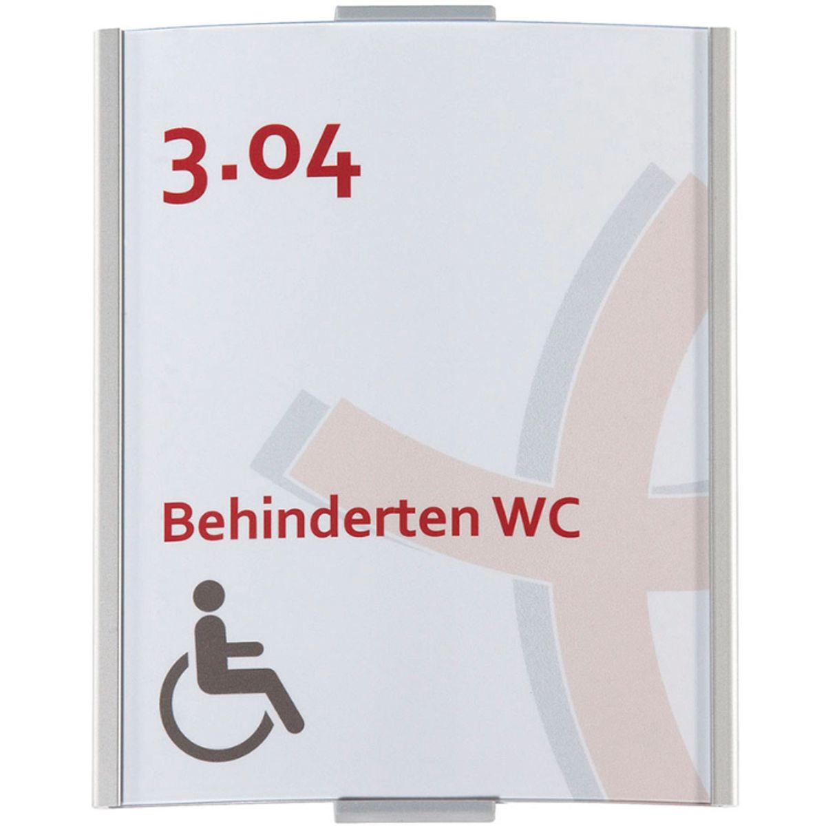 Türschild, Modell Frankfurt, ~DIN A6, Silber, Muster