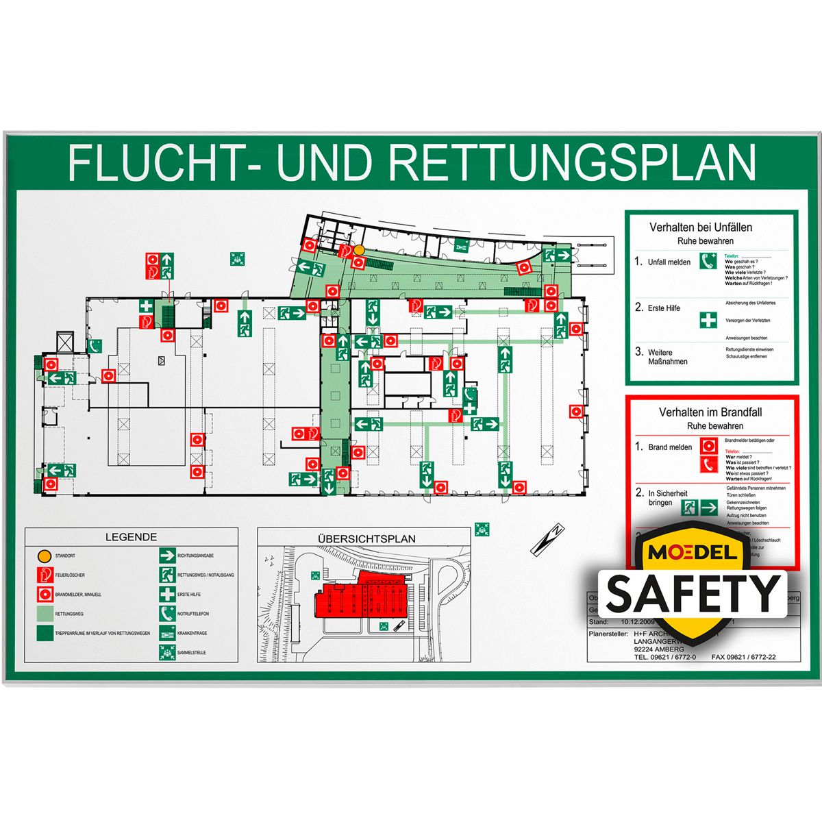 Rahmen Moedel Safety aus Aluminium, DIN A4, Querformat, Silber