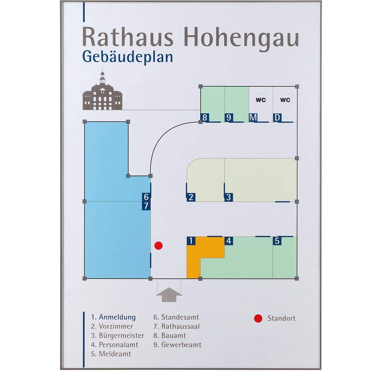 Wandschild, Modell Rio EasyFlexx, 745 x 420 mm (H x B)