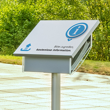 Infoständer mit Flyerbox