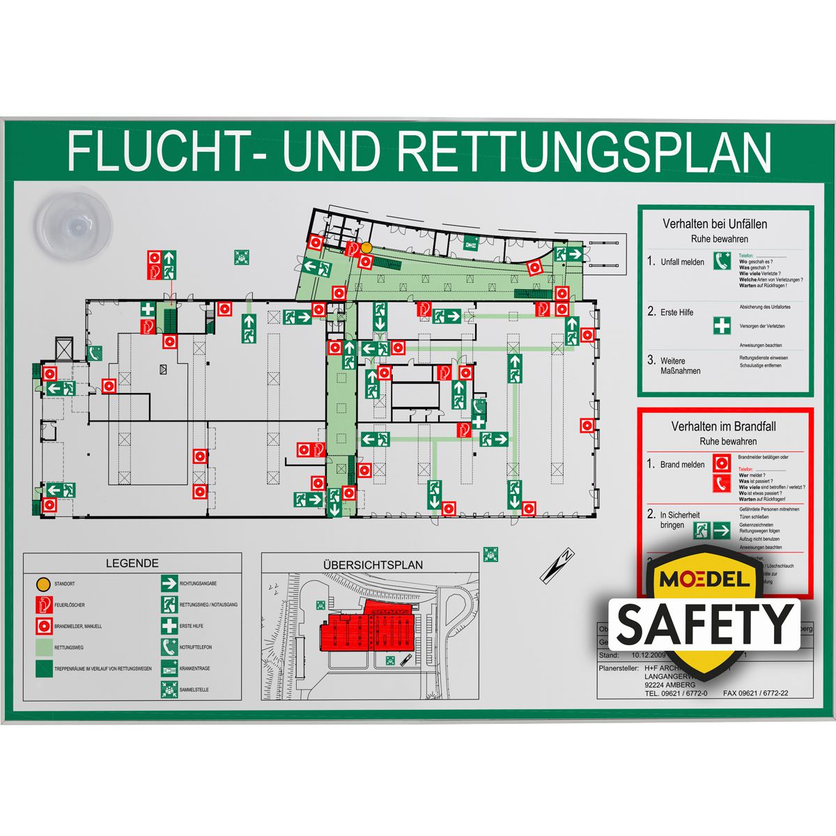 Rahmen Moedel Safety aus Aluminium, DIN A4, Querformat, Silber, entnahmesicher