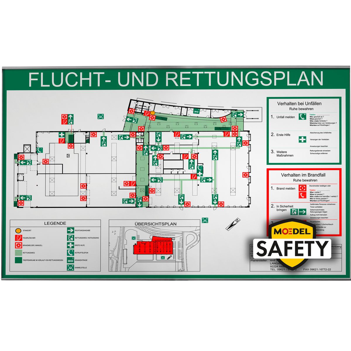 Rahmen Moedel Safety aus Edelstahl, DIN A4, Querformat