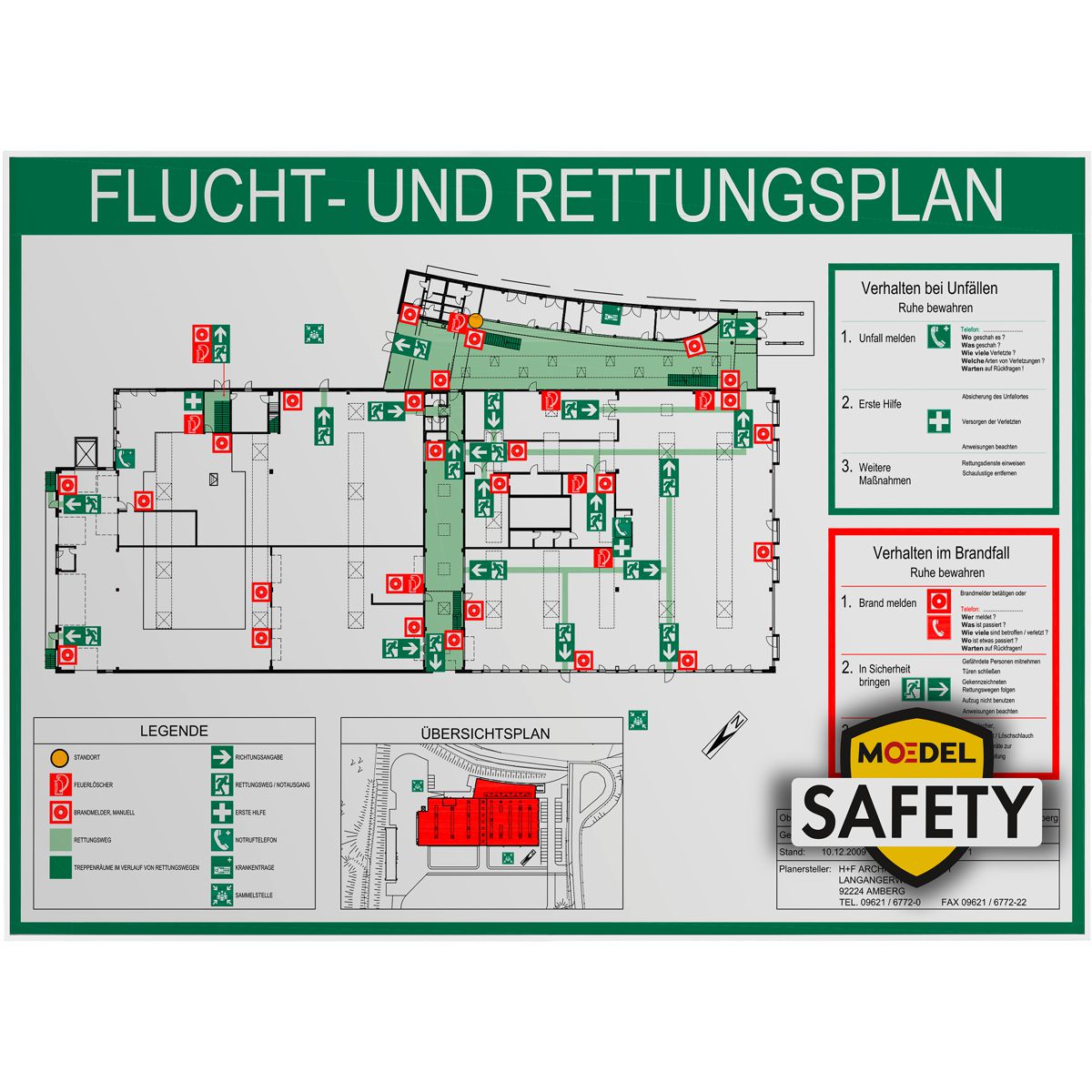 Rahmen Moedel Safety aus Aluminium, DIN A4, Querformat, Weiß