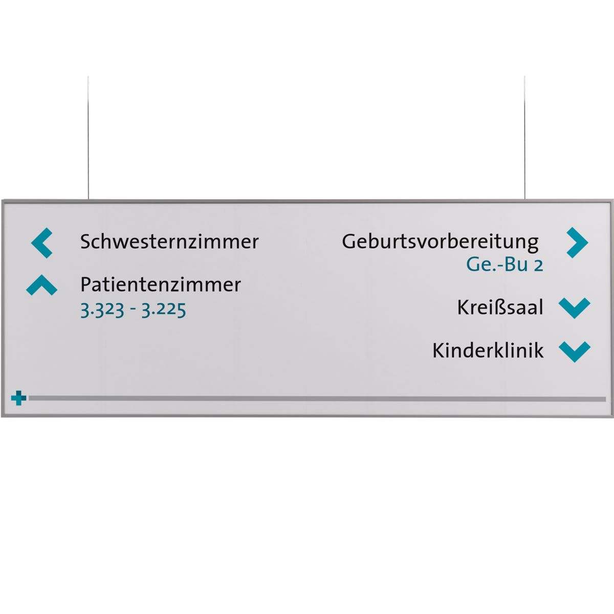 Deckenhänger (Hängeschild), Modell Madrid, für Einleger