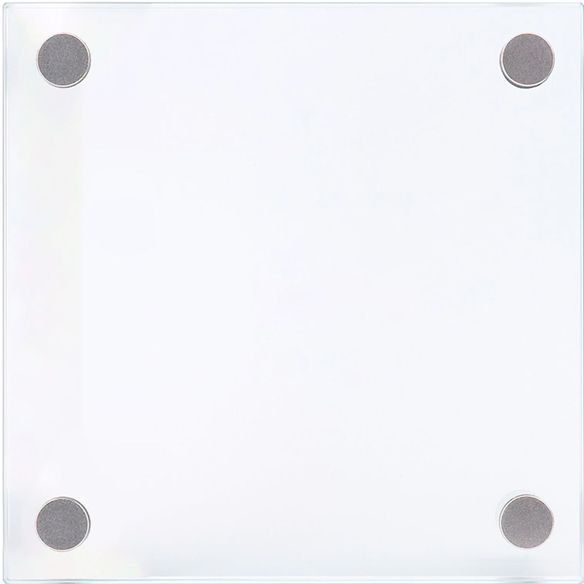 Türschild, Modell Galerie, ESG, 150 x 150 mm, 4 Abstandhalter (15 mm Wandabstand, mit Schraube)