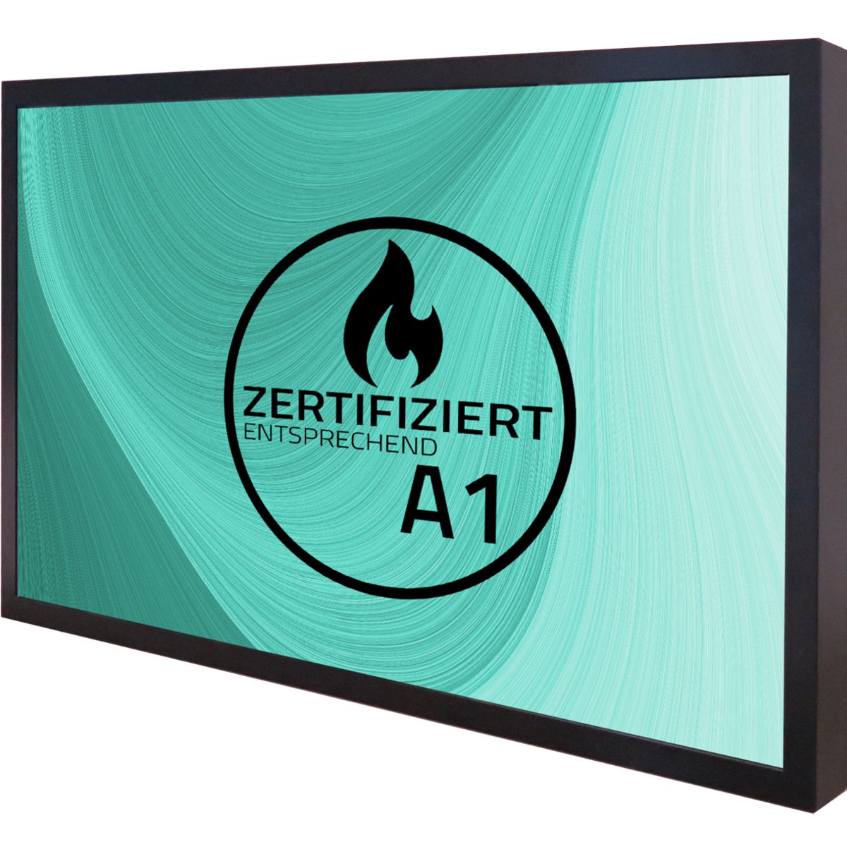 Digitales Wandschild, Modell Go2, 55 Zoll, Brandschutzklasse A1