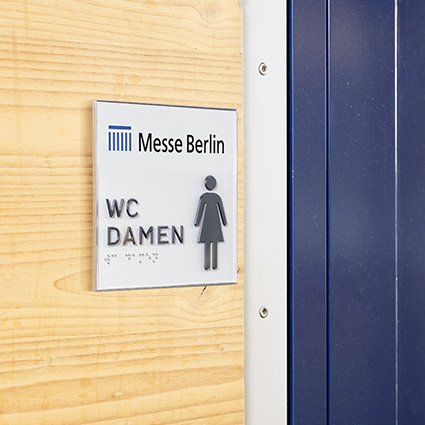 Türschild 150 am WC