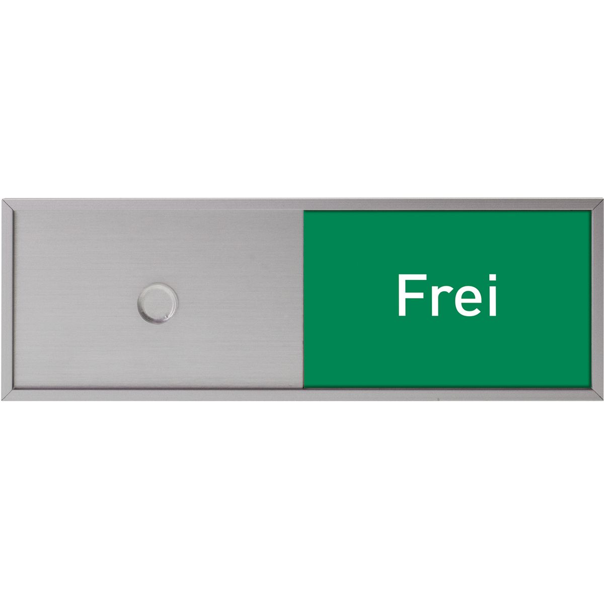 Frei Besetzt Schild, Modell Madrid, 50 x 150 mm (H x B), Silber