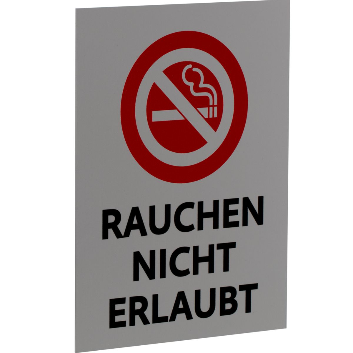 Piktogramm Rauchen nicht erlaubt, aus Aluminium, 200 x 150 mm (H x B)