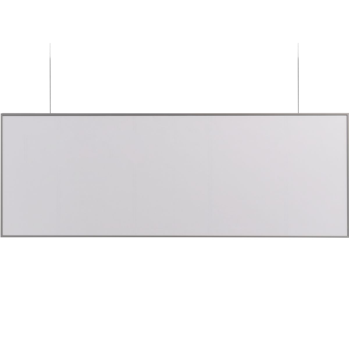 Deckenhänger (Hängeschild), Modell Madrid, 212 x 596 mm (H x B), Silber, für Einleger, 